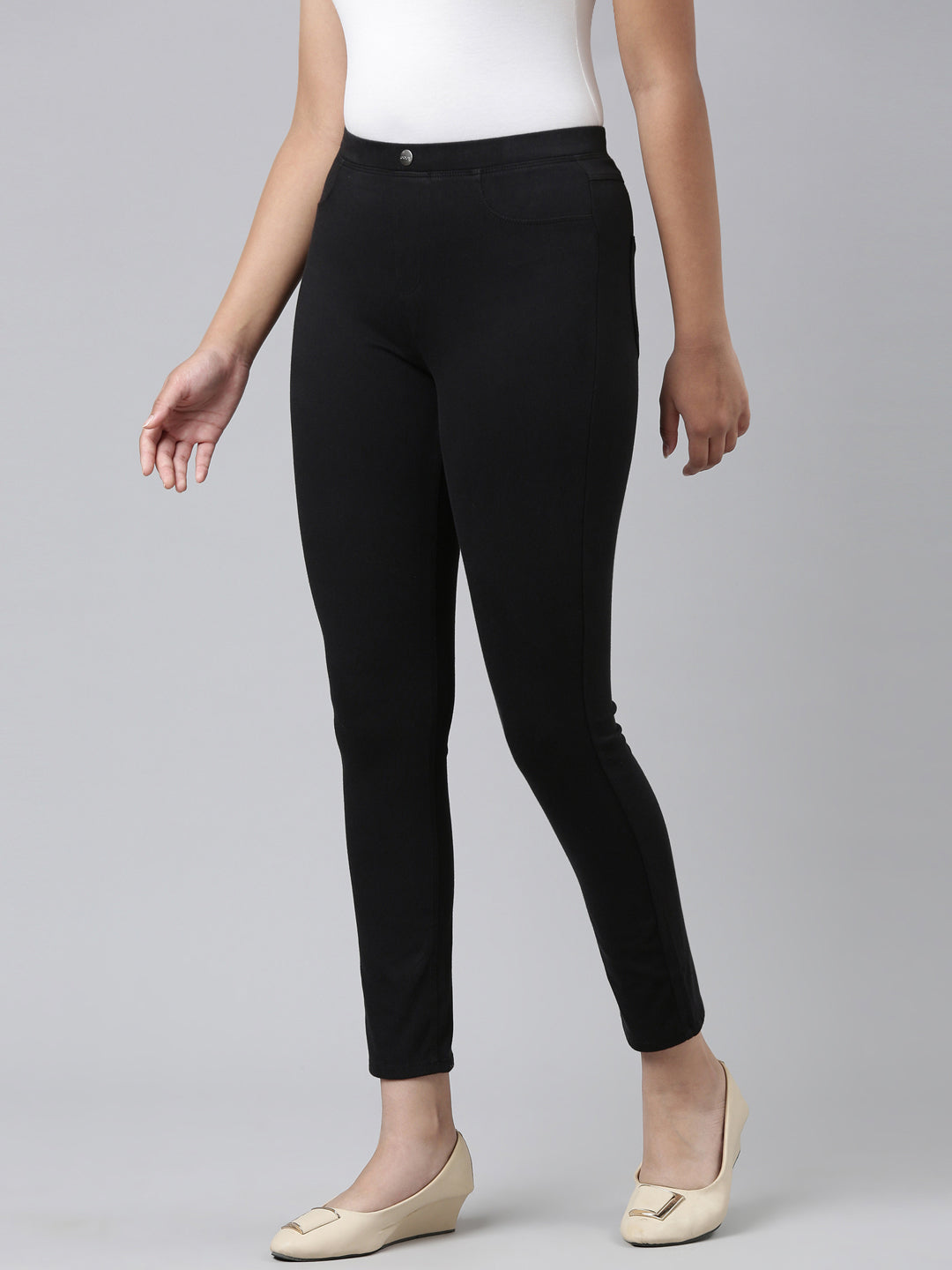 New Mix USA Solid Black Jeggings One Size - 55% off