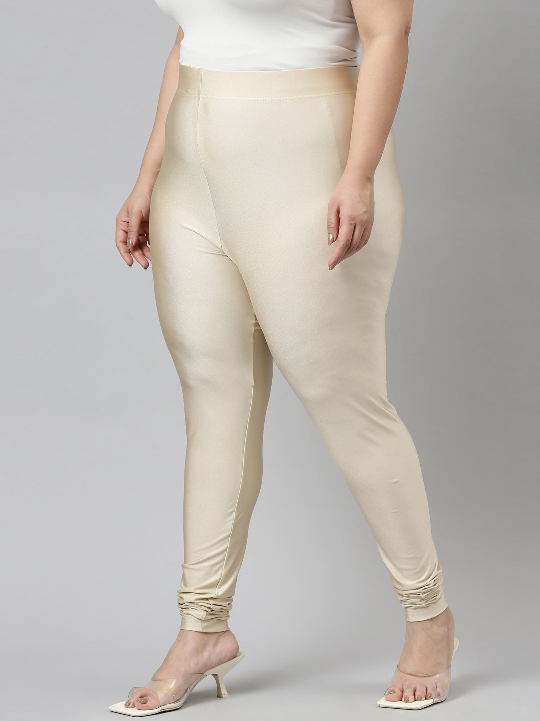 Fashion Monster Women's Golden Shimmer Chudidar Leggings (Silk & Georgette,  XXX-Large) : : Fashion