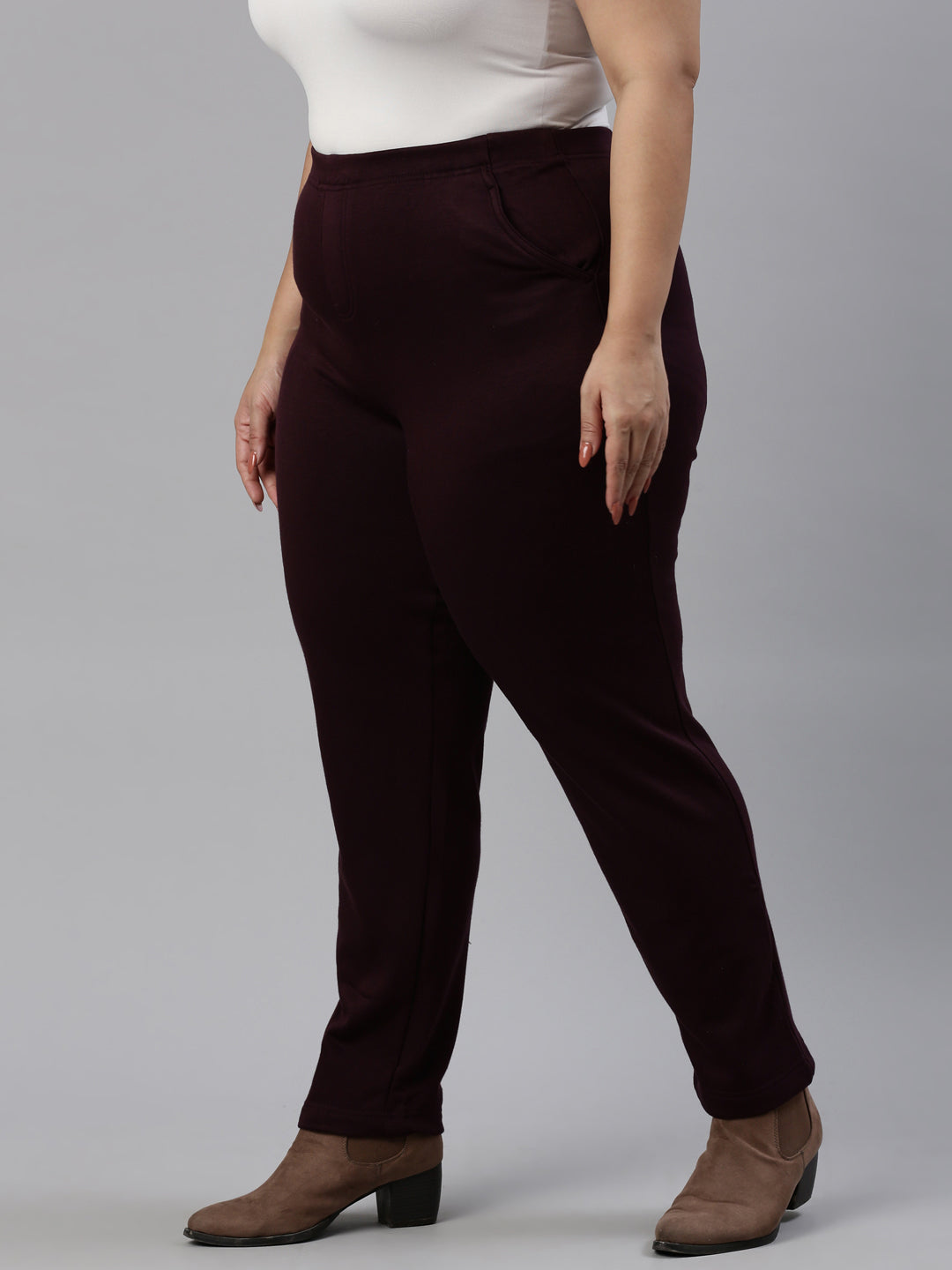 Maroon Velour Ultra Warm Pants