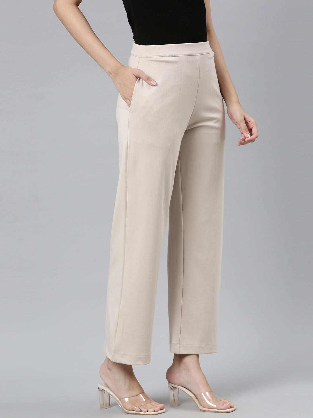Women with Control Tall Luxe Ponte Pant w Faux Leather Trim  QVCcom