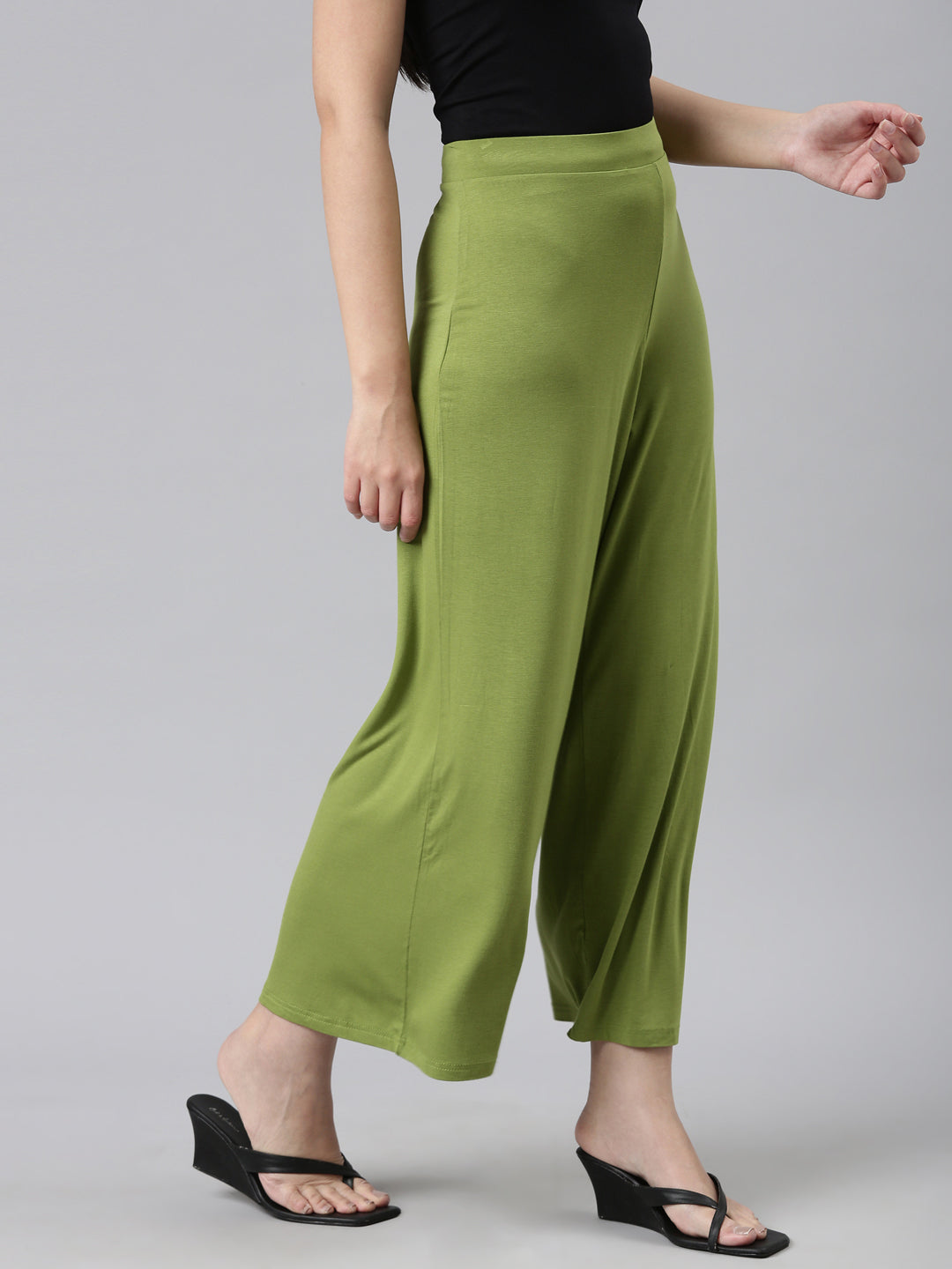 Buy Palazzo Pants Wide Leg Pants Green Linen Skirt Pants High Online in  India  Etsy