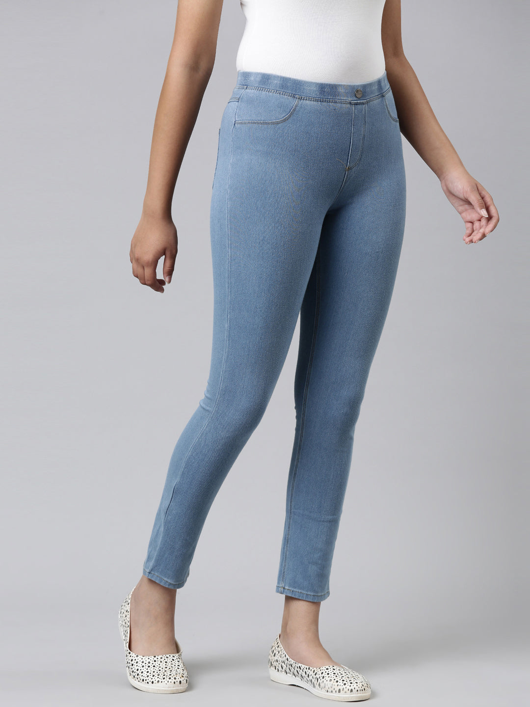 Go Colors Blue Denim Stretch Pants XL Buy Go Colors Blue Denim Stretch  Pants XL Online at Best Price in India  Nykaa