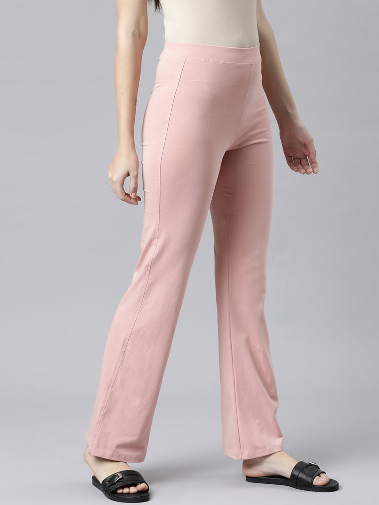 Dropship Dusty Pink Solid Color High Waist Corduroy Flare Pants to Sell  Online at a Lower Price