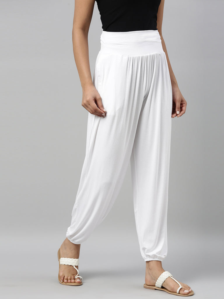 Buy White Draped Pants Online  W for Woman