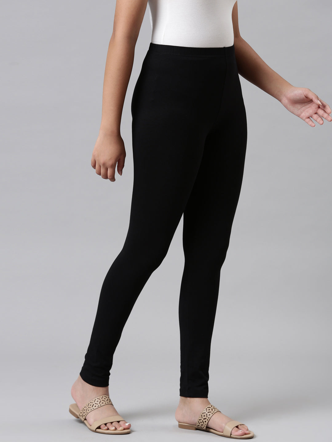 Women Solid Wheat Slim Fit Ankle Length Leggings - Tall
