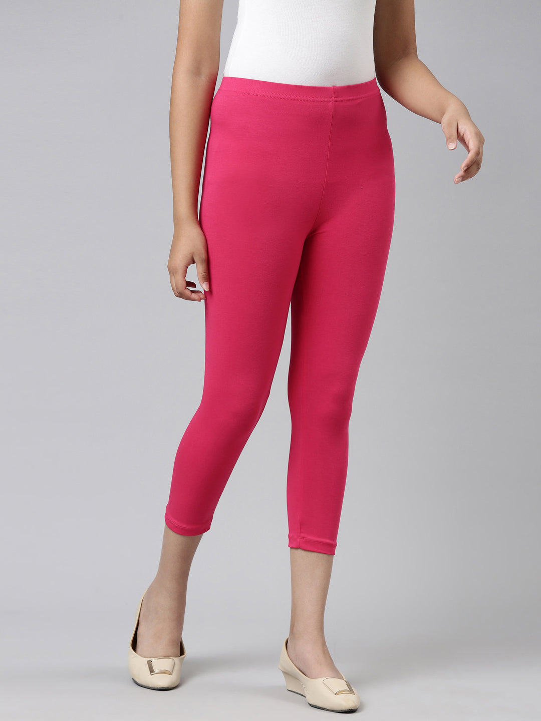 Buy GO COLORS Wheat Womens Solid Leggings | Shoppers Stop