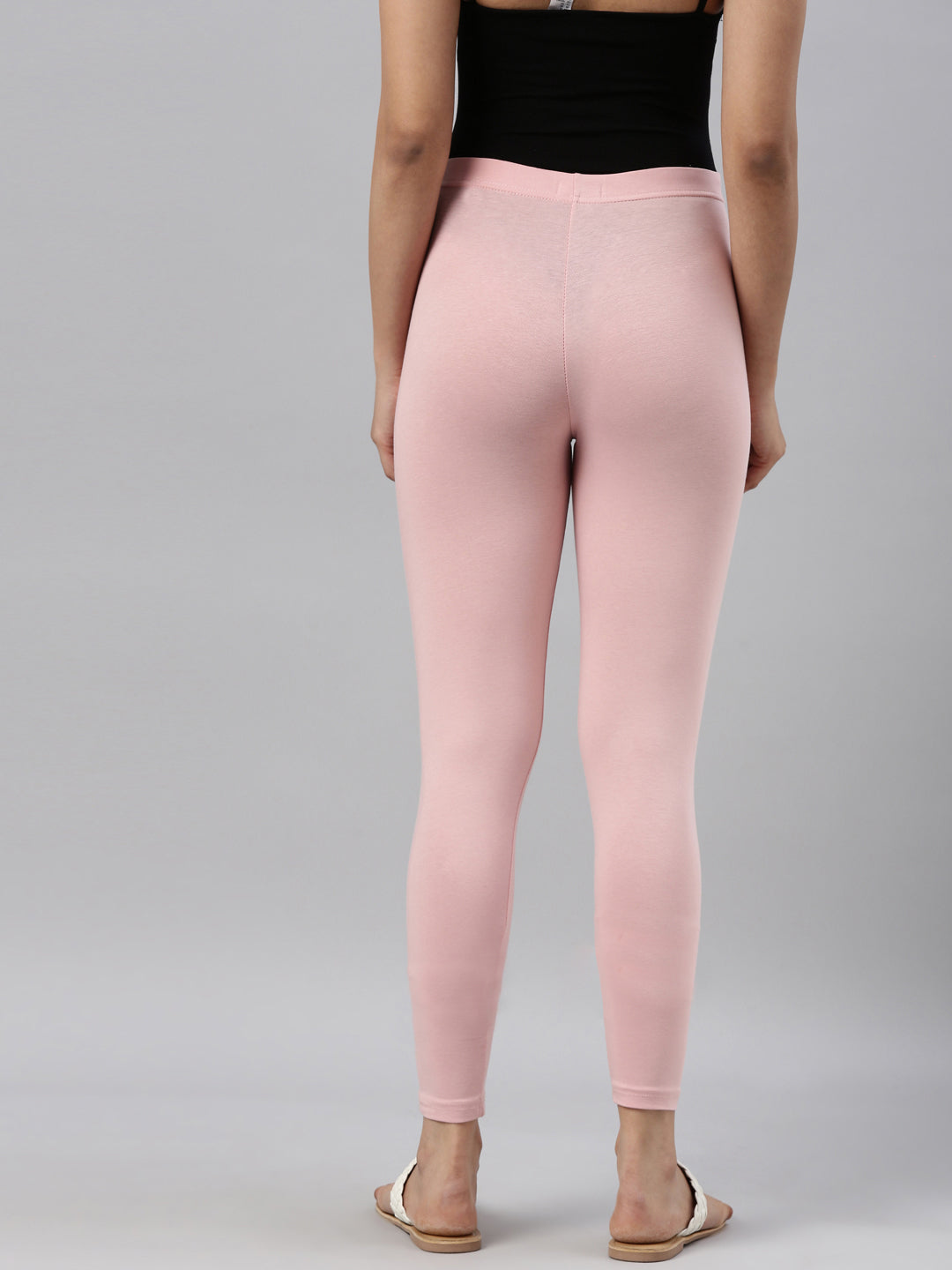 Buy Women Light Pink Solid Legging Online in India - Monte Carlo