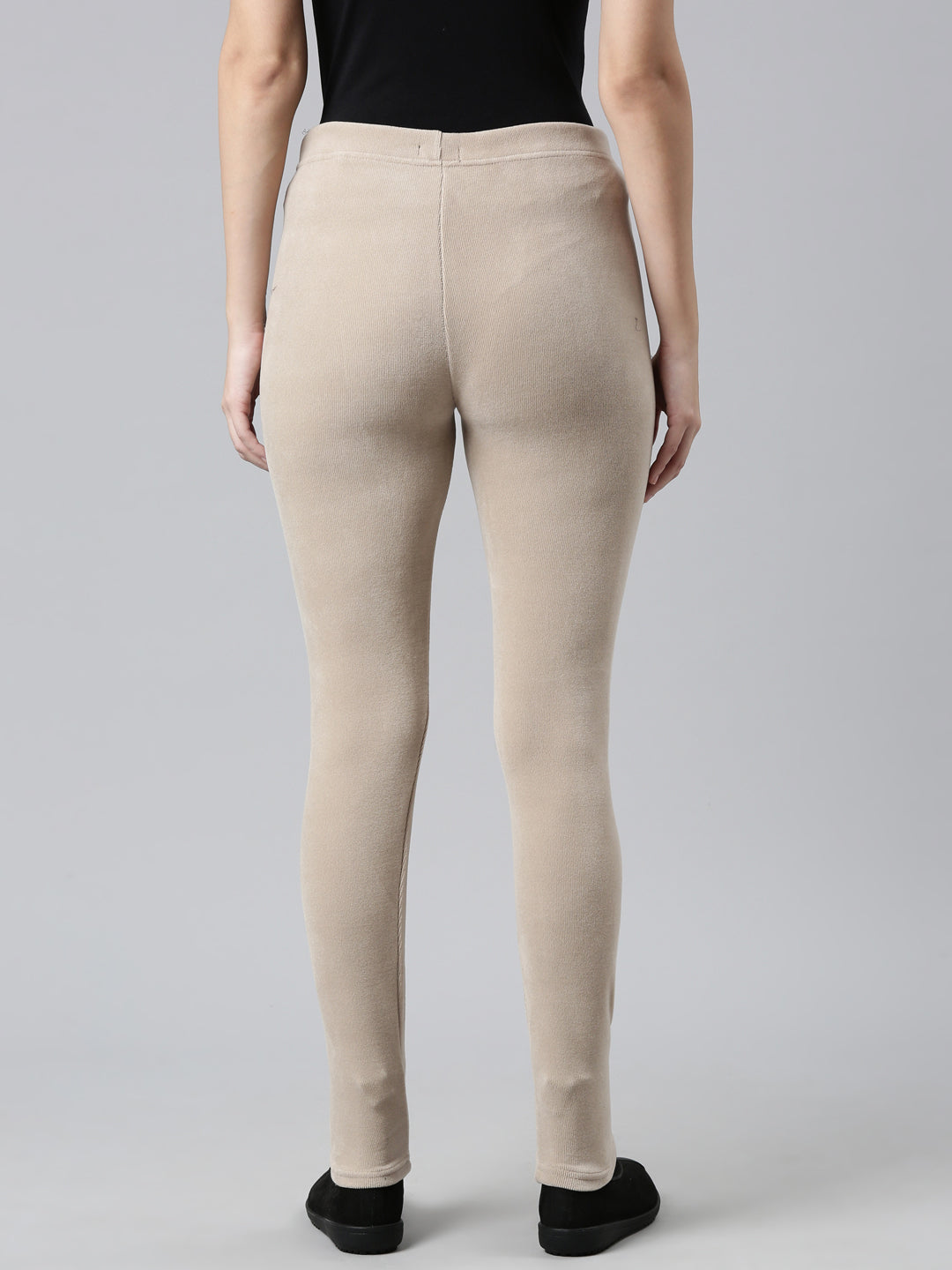 Buy Go Colors Women Beige Solid Stretch Leggings Online at Best Prices in  India - JioMart.