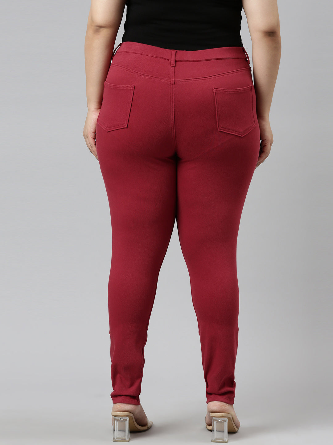 Buy Women's Solid Cherry Super Stretch Jeggings Online
