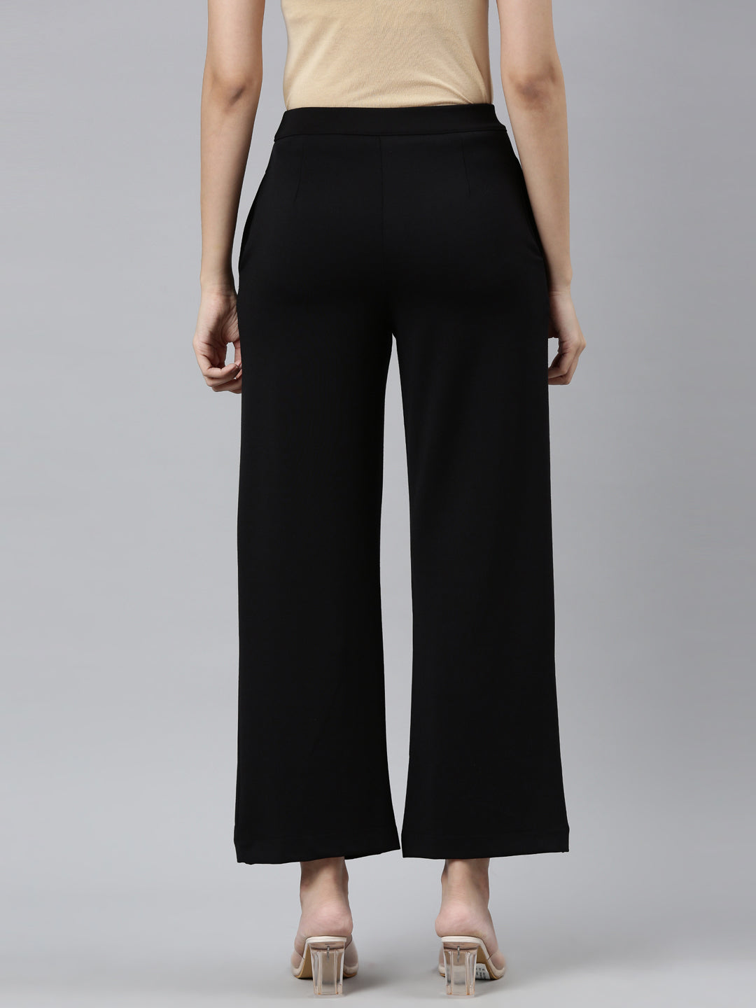 New Woman's Casual Full-Length Loose Pants - Solid High Waist Trousers Long  Straight Wide Leg Pants Yoga Pants (Black,Small) : : Sports &  Outdoors