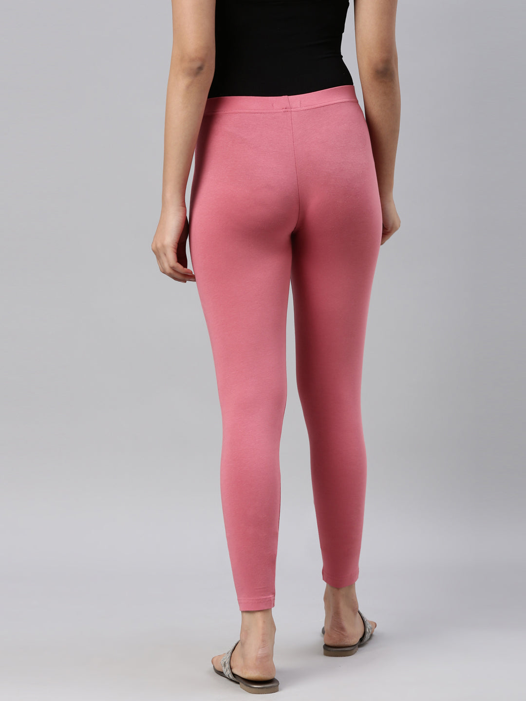 Go Colors Rusty Pink Ankle Length Leggings - Get Best Price from