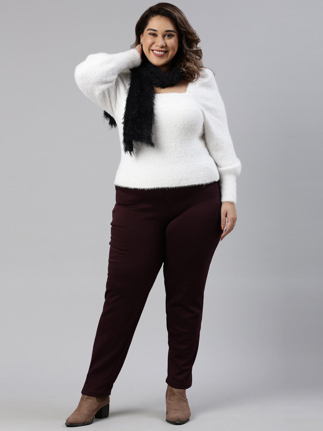 Maroon Velour Ultra Warm Pants