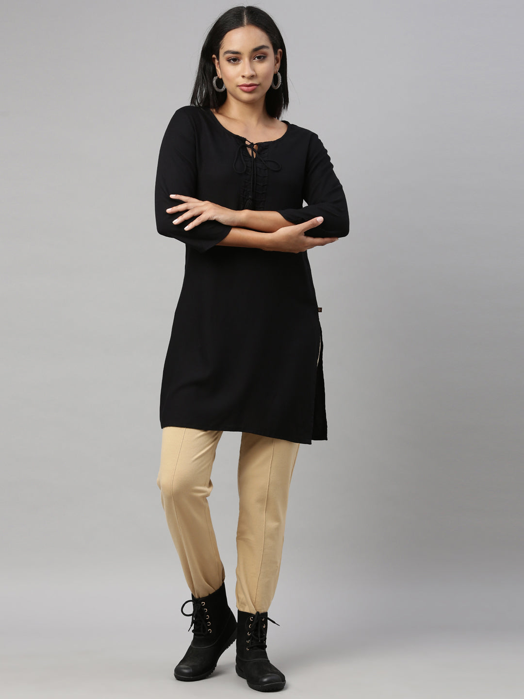 Wheat Fleece Warm Kurti Pants