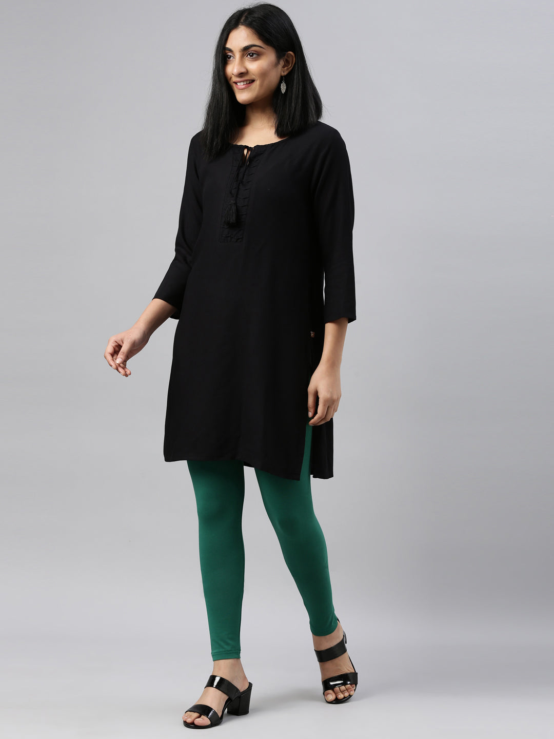 Bottle Green Women's Modish Ankle Lenght Leggings Size :- XL, XXL