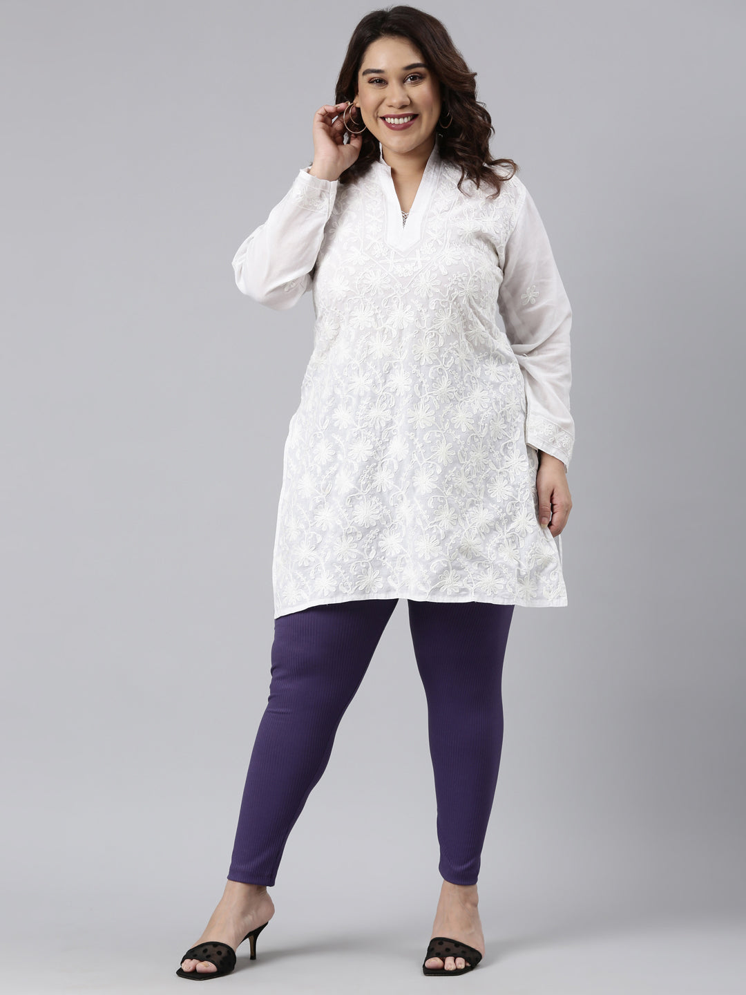 LARACE Short Sleeve T-Shirts for Women Plus size Tops V-Neck Tunic Tops for Leggings  White 4X - Walmart.com