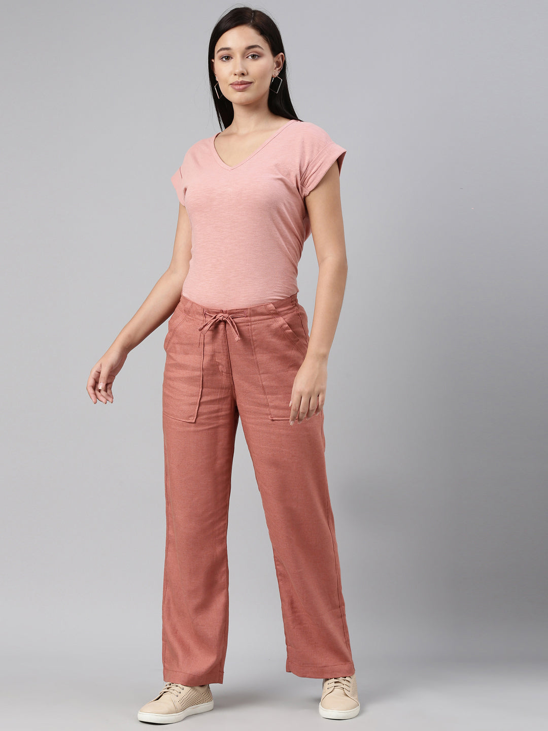 GO COLORS Regular Fit Women Khaki Trousers - Buy GO COLORS Regular Fit  Women Khaki Trousers Online at Best Prices in India | Flipkart.com